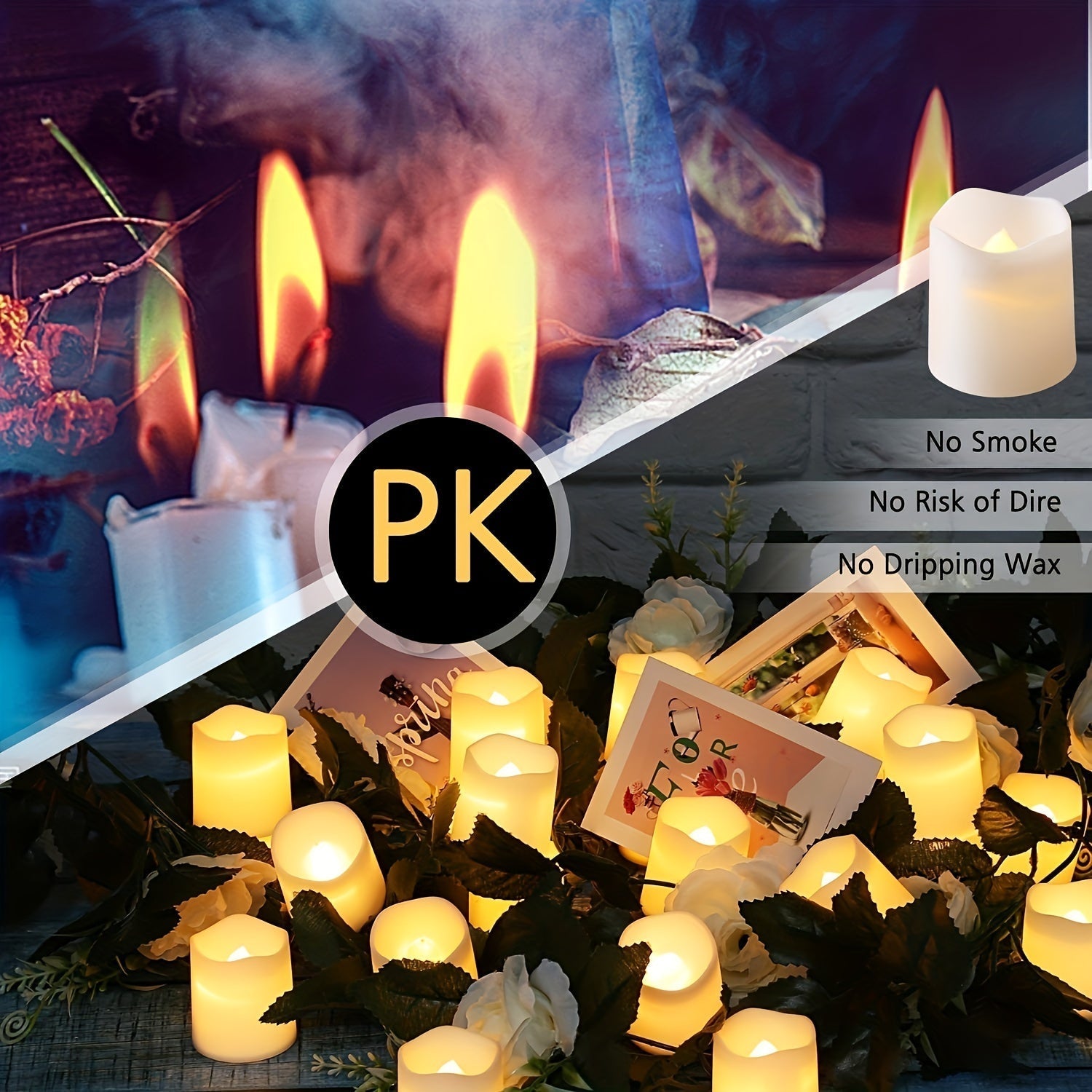 MagicGlow - Safe LED Tealights Set of 24