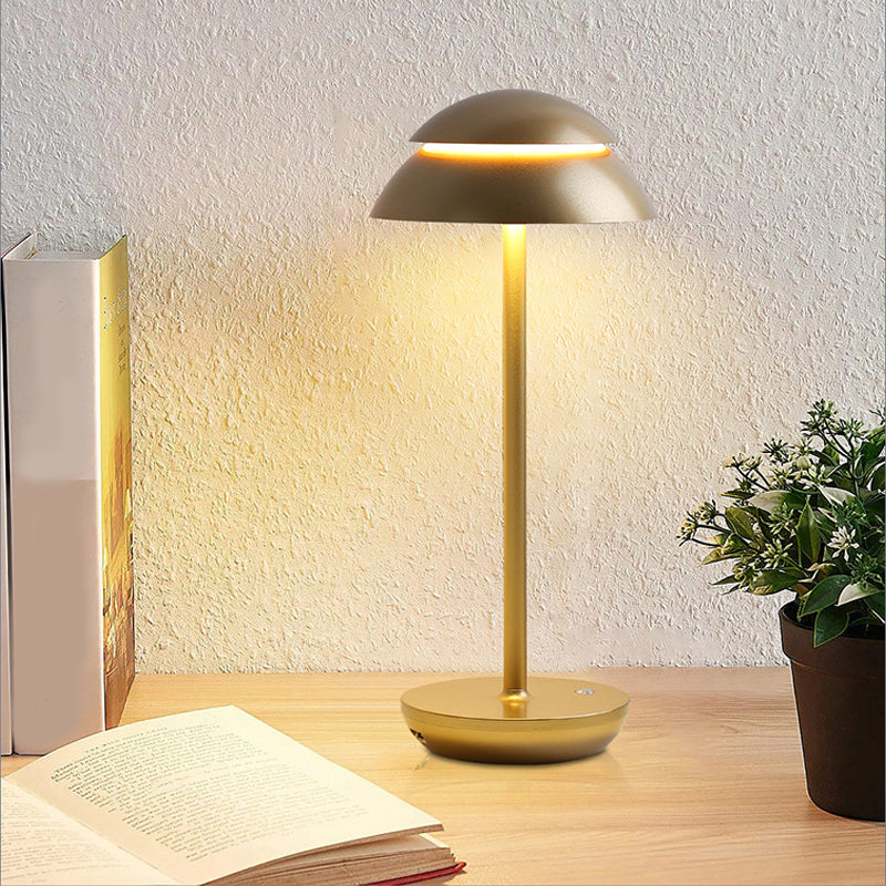 Aurelia Noire - Rechargeable Cordless Table Lamp with Integrated LED Lighting and Battery