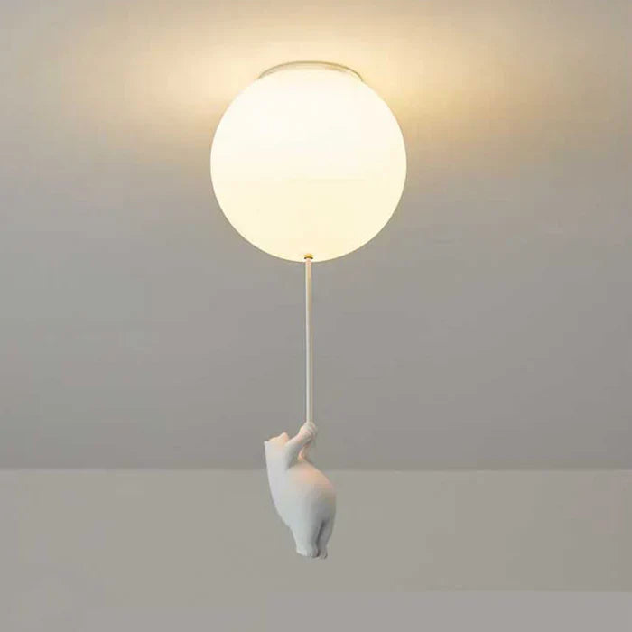 CloudBear - Playful Children's Ceiling Lamp with Balloon
