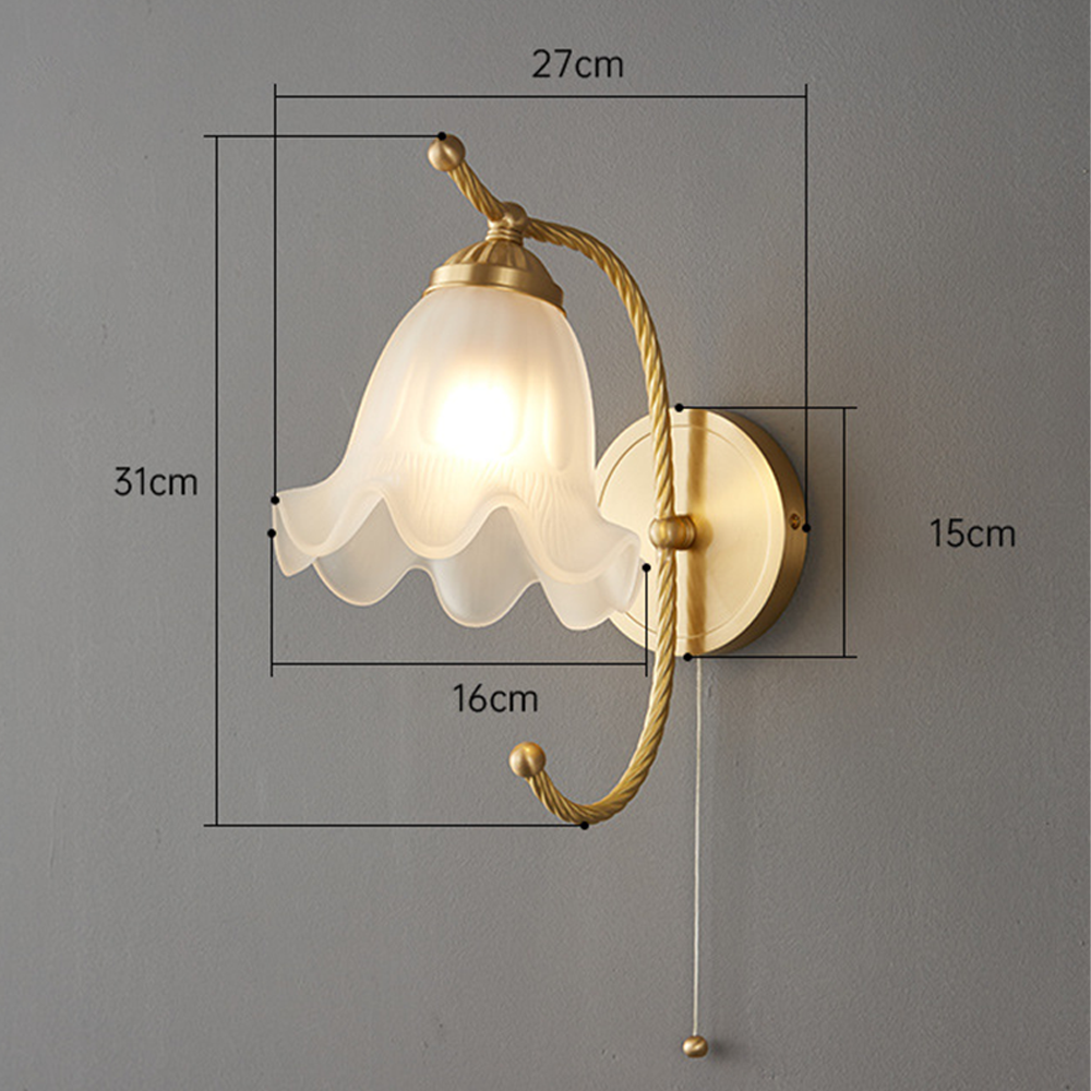 VintageGlow – Retro Glass Wall Lamp for Ambiance