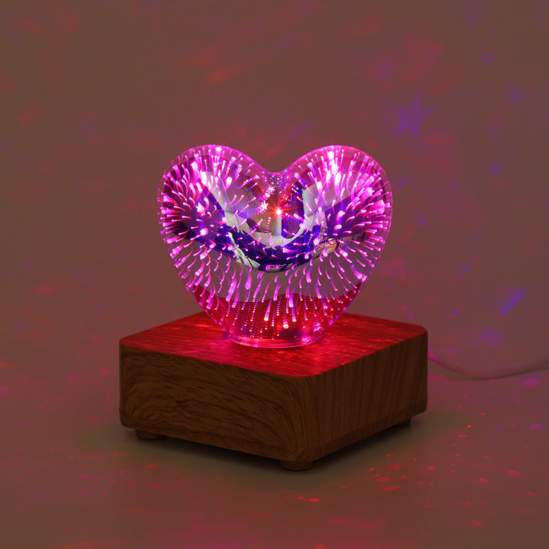 FireworkLight - 3D LED Heart Lamp for Romantic Mood Lighting