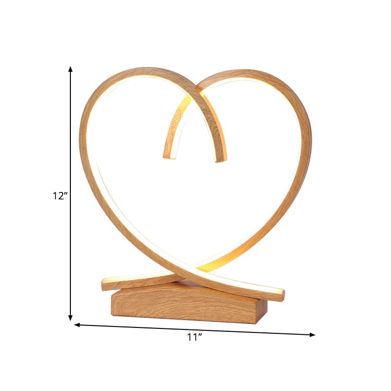 HeartWood – Romantic Wooden Bedside Table with Drawer