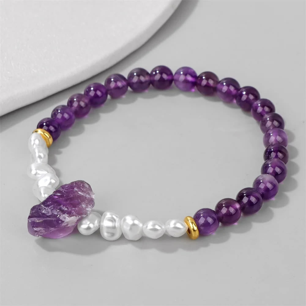 Eline's Enchanting Natural Crystal Bead Bracelet