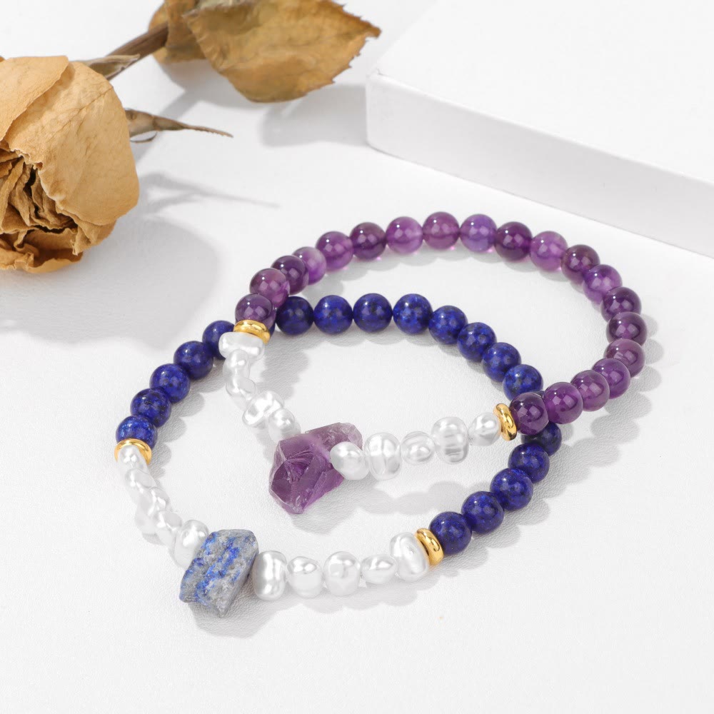 Eline's Enchanting Natural Crystal Bead Bracelet