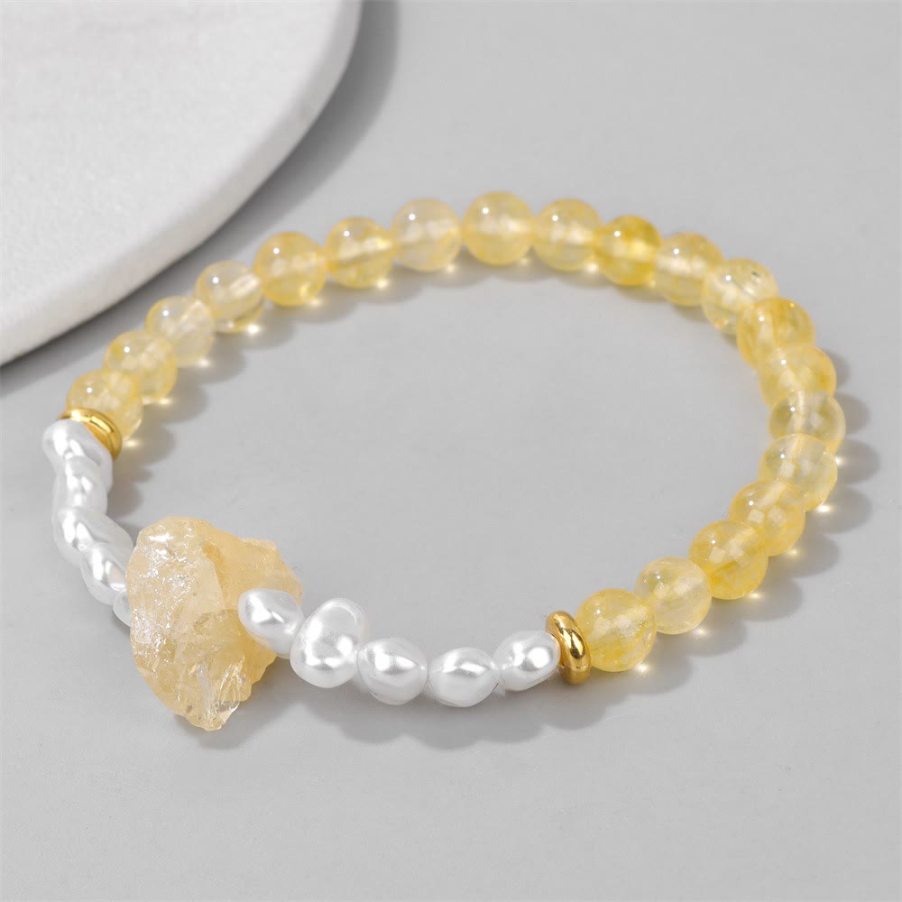 Eline's Enchanting Natural Crystal Bead Bracelet