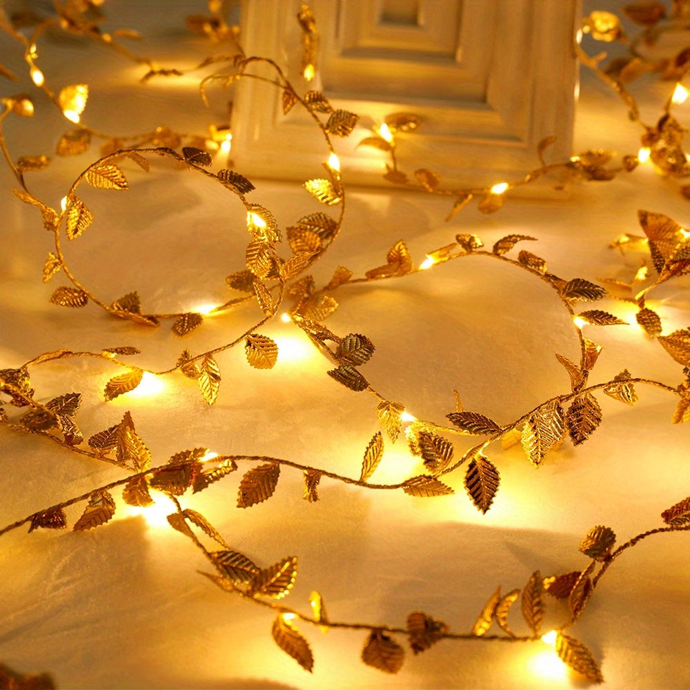 FairyLume – Elegant Gold Leaf String Lights