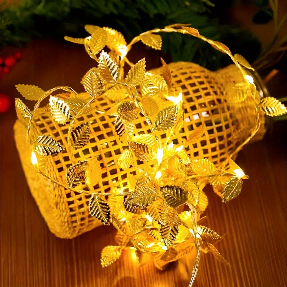FairyLume – Elegant Gold Leaf String Lights