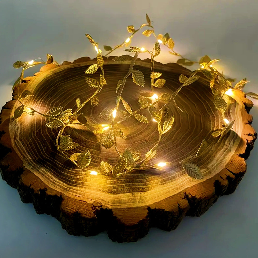FairyLume – Elegant Gold Leaf String Lights