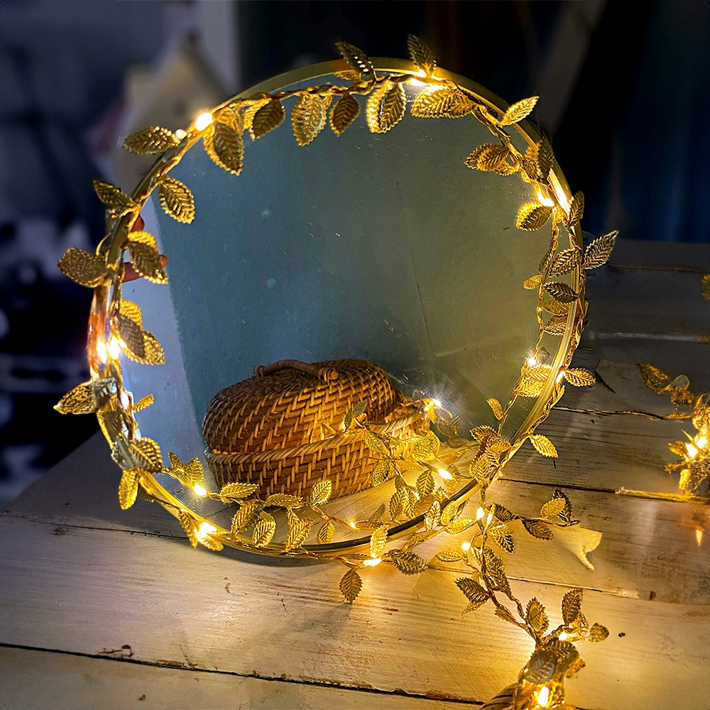 FairyLume – Elegant Gold Leaf String Lights
