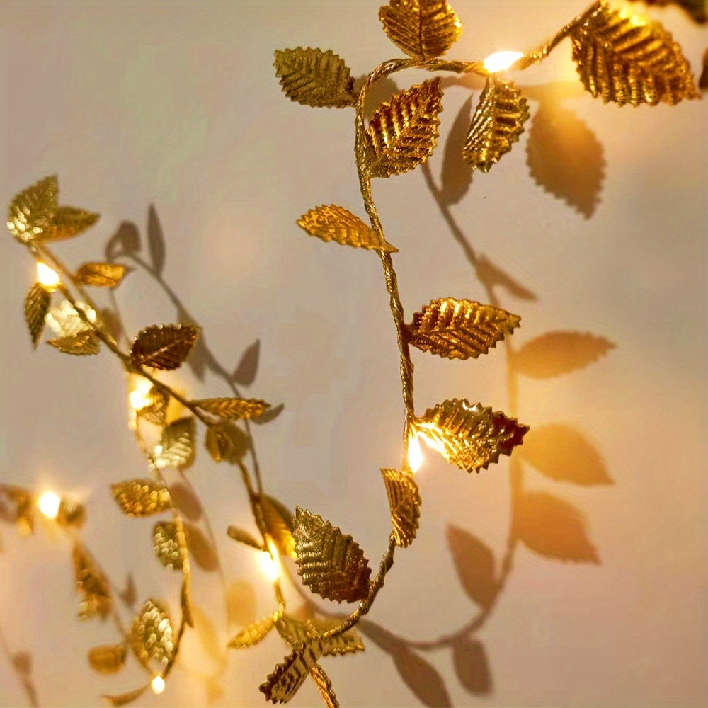 FairyLume – Elegant Gold Leaf String Lights