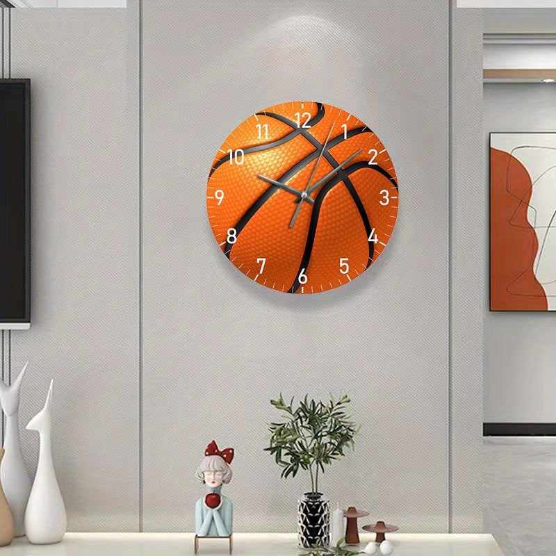 HoopsTime Clock - Designer Basketball Wall Clock
