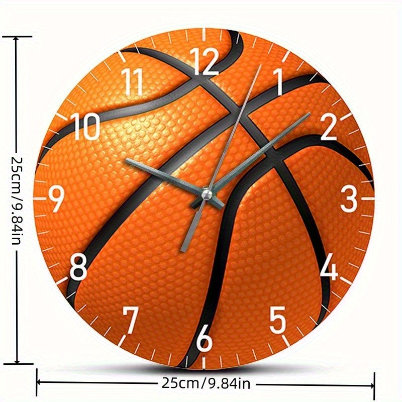 HoopsTime Clock - Designer Basketball Wall Clock