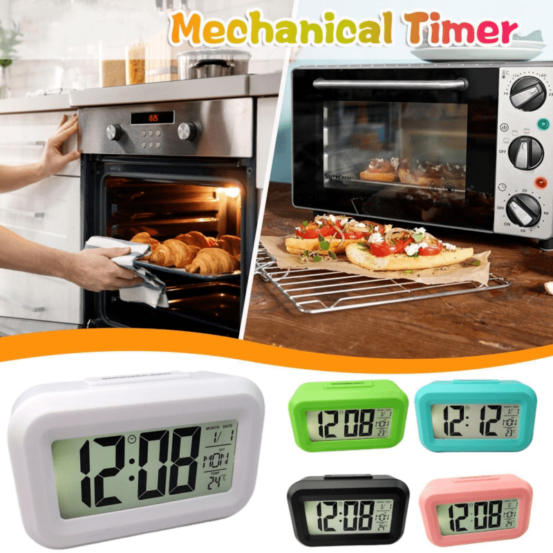 MelodyTime Clock - Digital Alarm Clock with Temperature