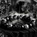 Ragnar "Lord Black Warrior" Natural Crystal Beaded Bracelet - Strength and Style in One