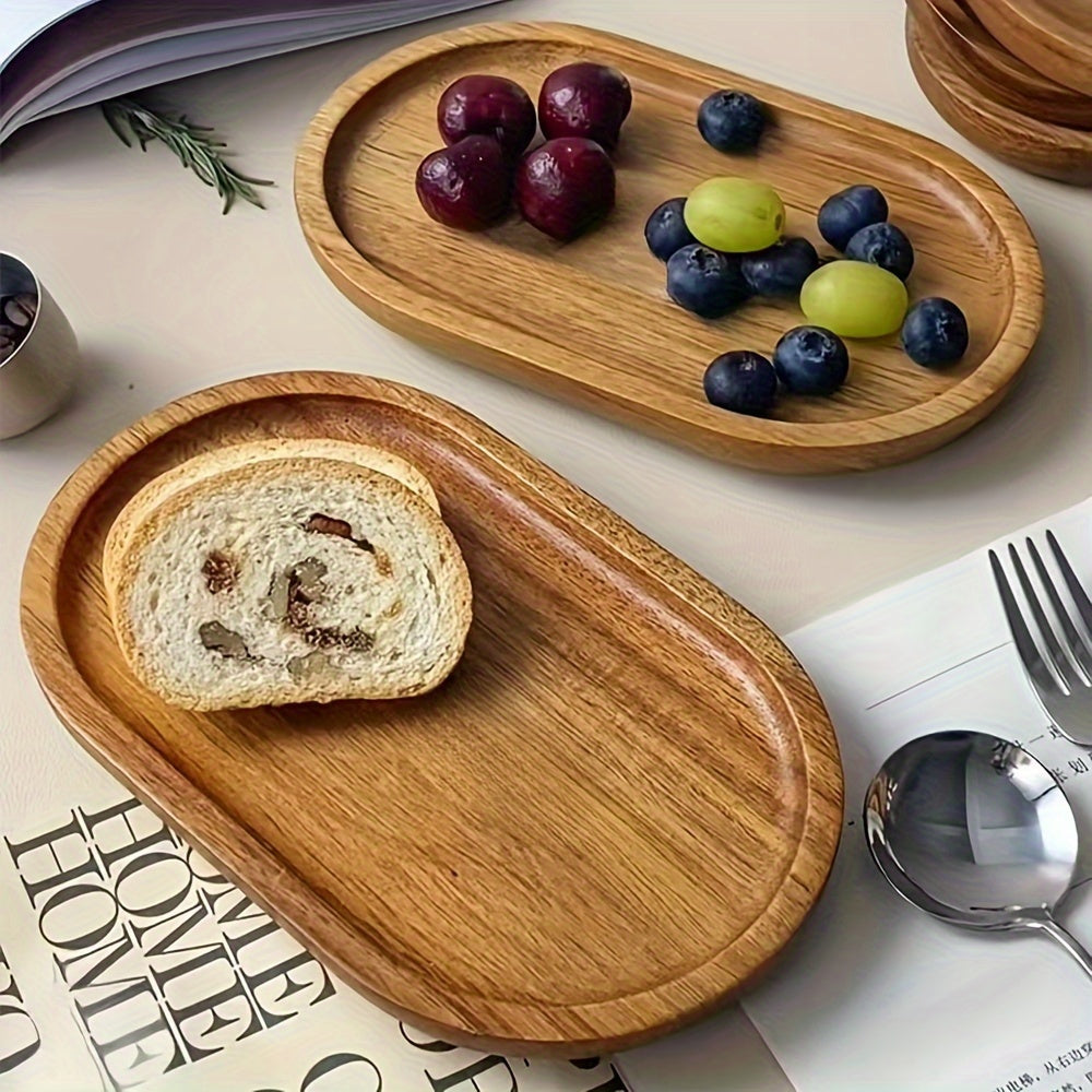 ChicTray - Elegant Oval Serving Tray in Solid Wood
