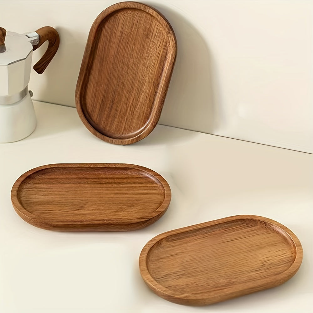 ChicTray - Elegant Oval Serving Tray in Solid Wood