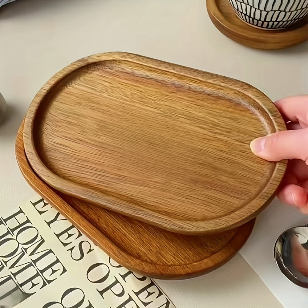 ChicTray - Elegant Oval Serving Tray in Solid Wood