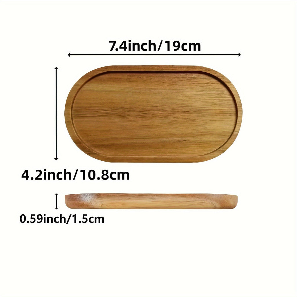 ChicTray - Elegant Oval Serving Tray in Solid Wood