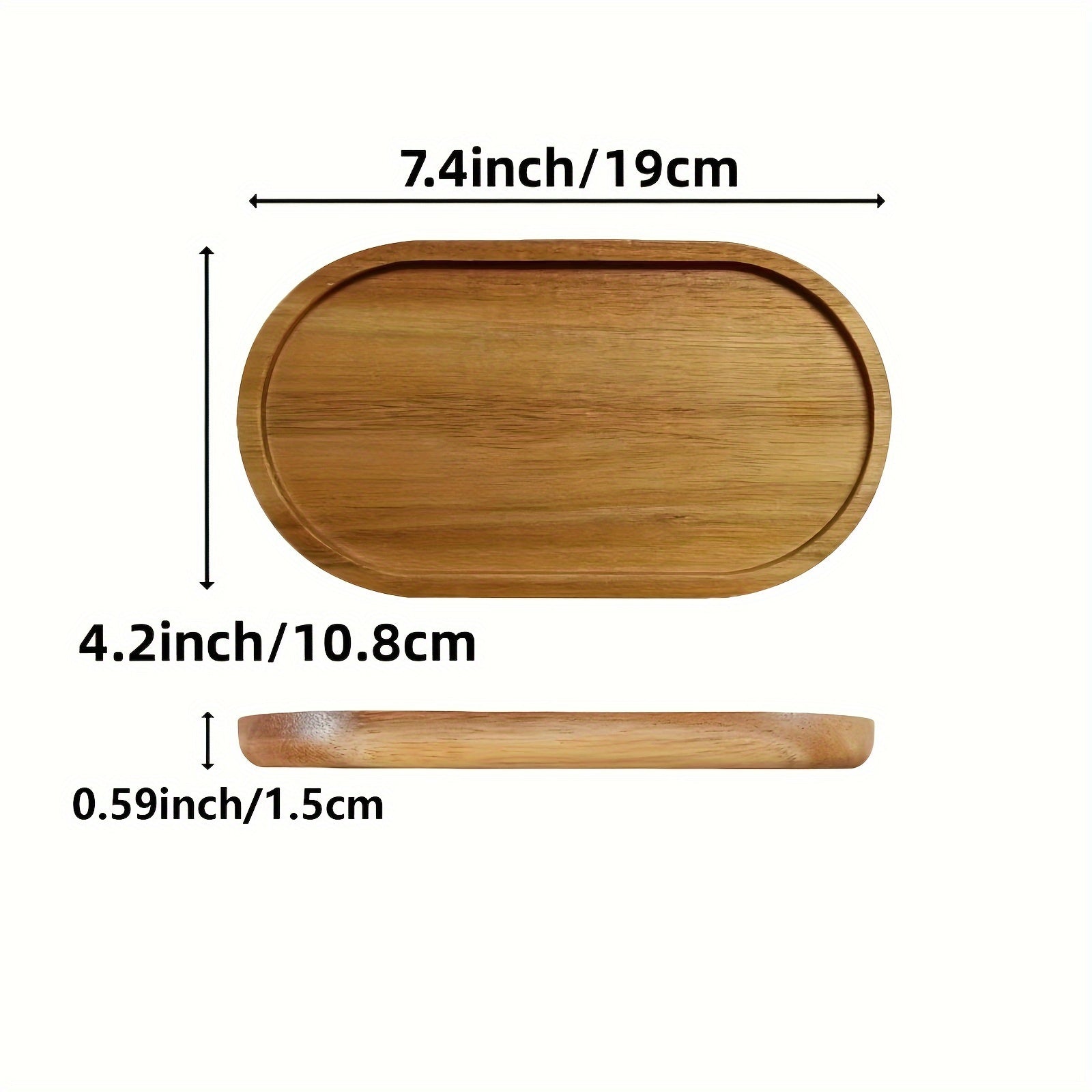ChicTray - Elegant Oval Serving Tray in Solid Wood