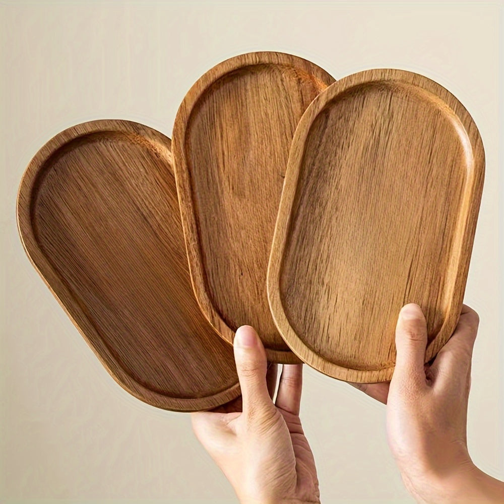 ChicTray - Elegant Oval Serving Tray in Solid Wood