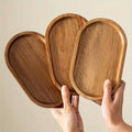 ChicTray - Elegant Oval Serving Tray in Solid Wood