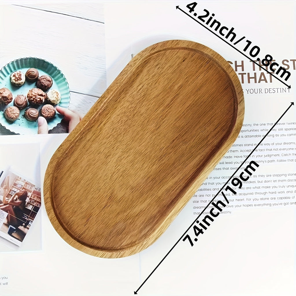 ChicTray - Elegant Oval Serving Tray in Solid Wood