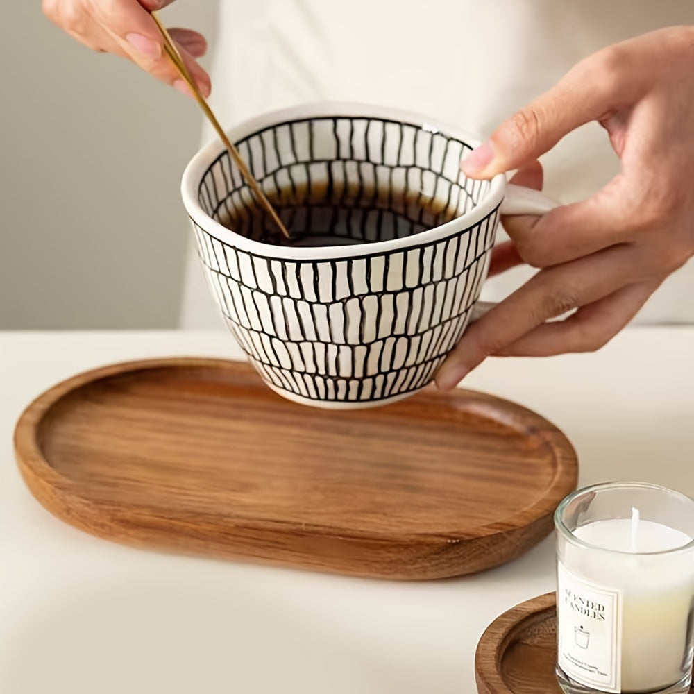 ChicTray - Elegant Oval Serving Tray in Solid Wood
