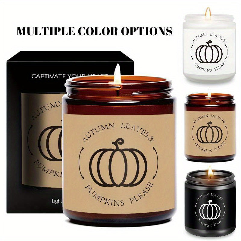 AutumnGlow – Scented Candle with Autumn Leaves & Pumpkins