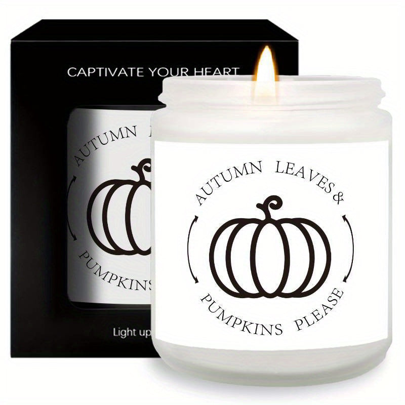 AutumnGlow – Scented Candle with Autumn Leaves & Pumpkins