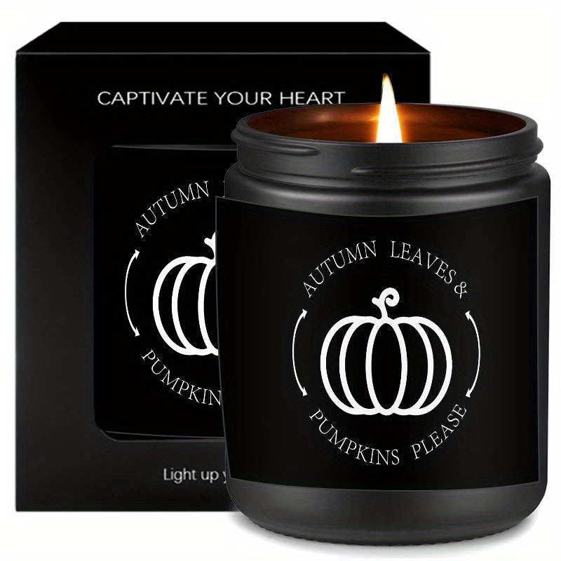 AutumnGlow – Scented Candle with Autumn Leaves & Pumpkins