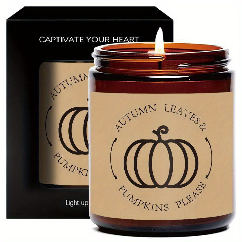 AutumnGlow – Scented Candle with Autumn Leaves & Pumpkins