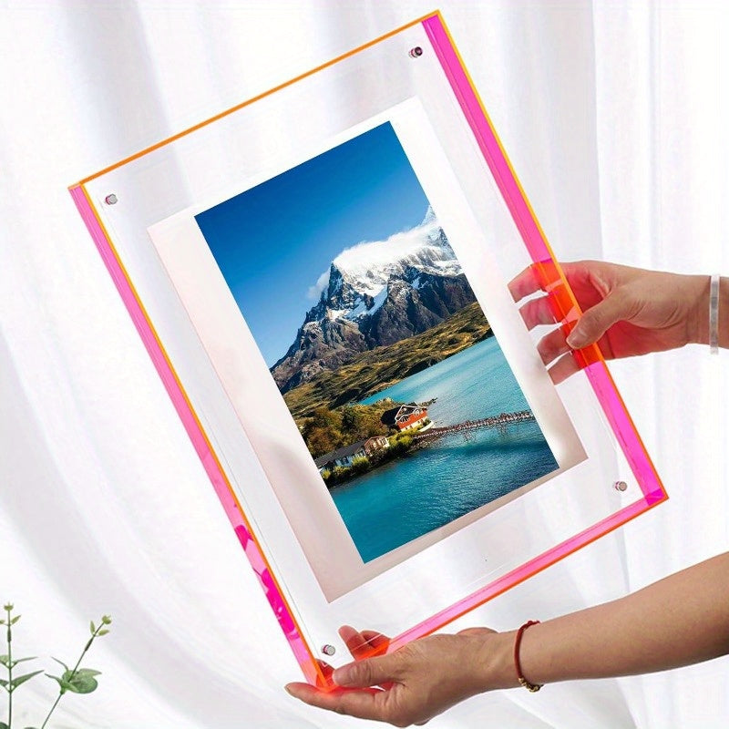 AcrylicFrame – Modern Vertical Photo Frame for Table and Wall