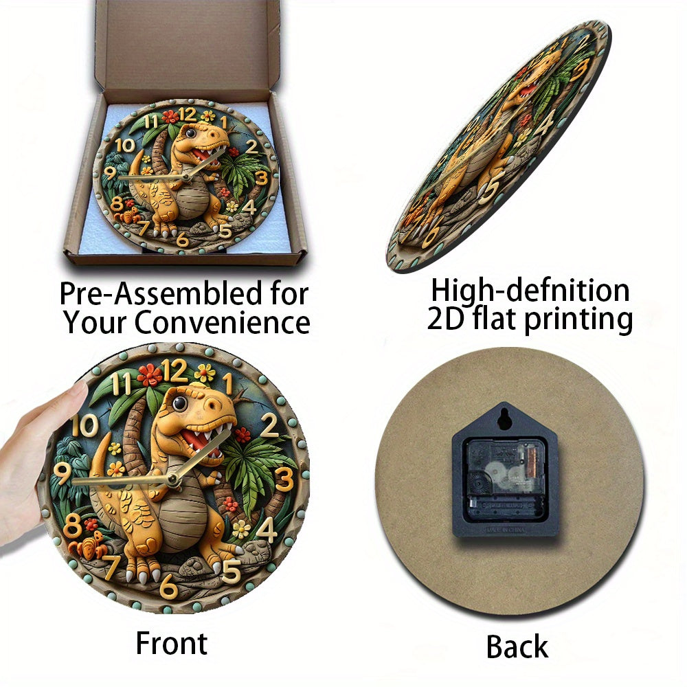 DinoTime Clock – Playful Dinosaur Wall Decor