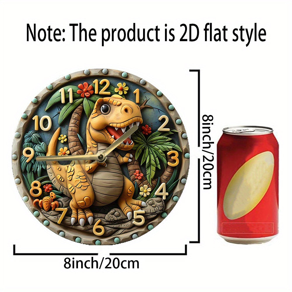 DinoTime Clock – Playful Dinosaur Wall Decor