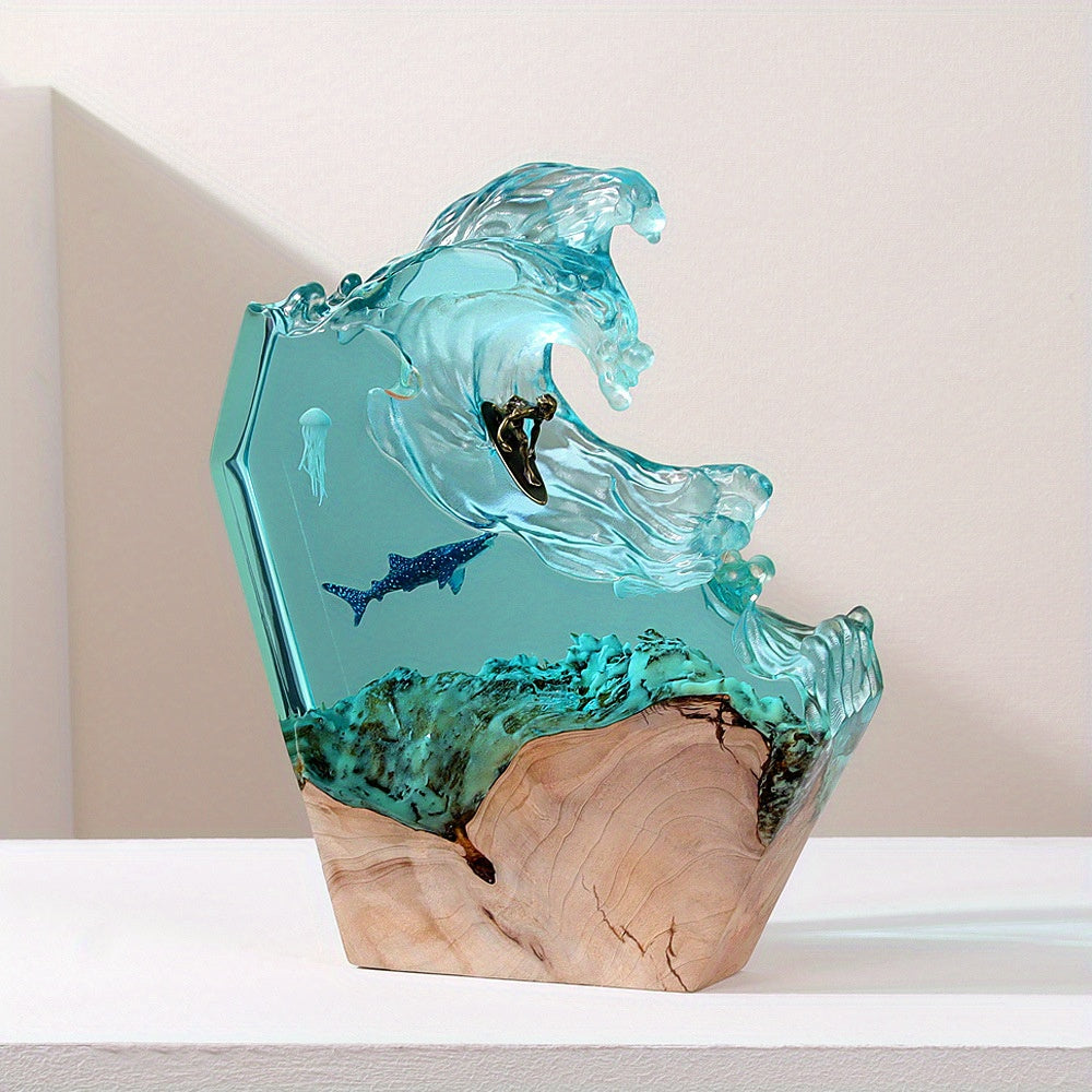 OceanGlow Lamp - Unique Resin Lamp with Whale Motif