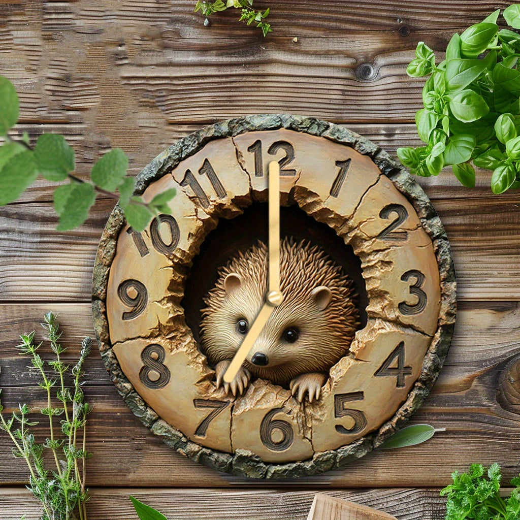 HedgeTime Clock – Stylish Hedgehog Wall Decor 20 cm