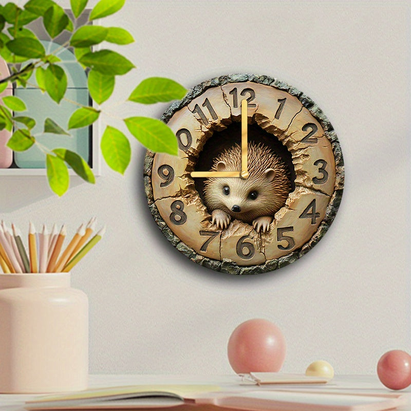HedgeTime Clock – Stylish Hedgehog Wall Decor 20 cm