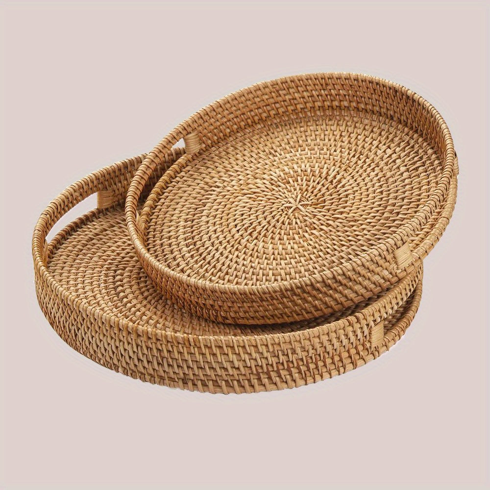 RattanServe - Elegant Handmade Tray from Natural Rattan