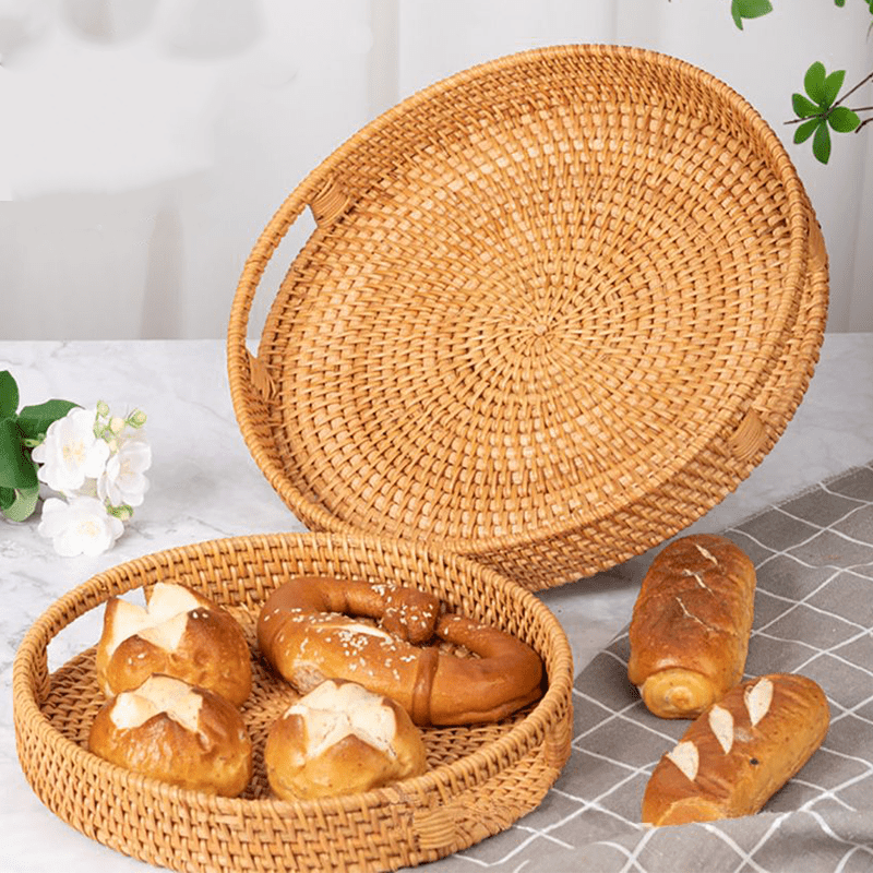 RattanServe - Elegant Handmade Tray from Natural Rattan