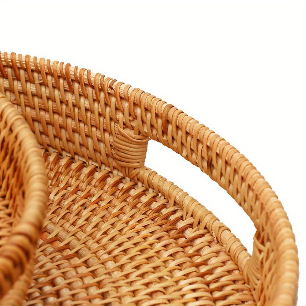 RattanServe - Elegant Handmade Tray from Natural Rattan