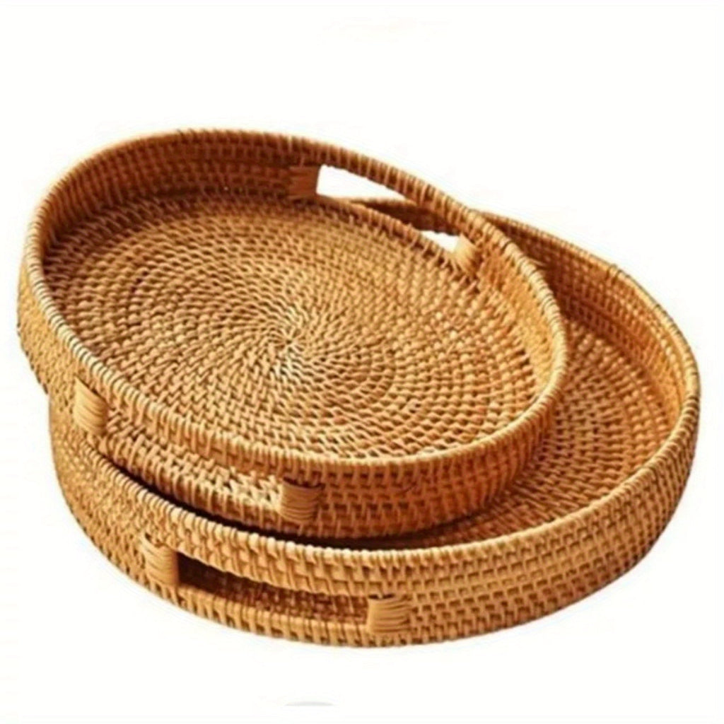 RattanServe - Elegant Handmade Tray from Natural Rattan