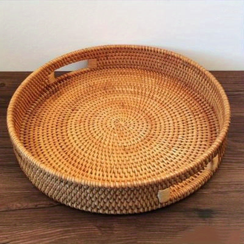 RattanServe - Elegant Handmade Tray from Natural Rattan