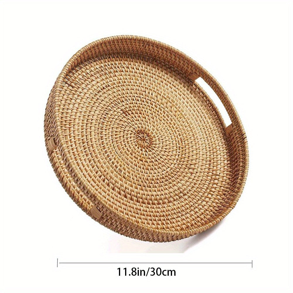 RattanServe - Elegant Handmade Tray from Natural Rattan