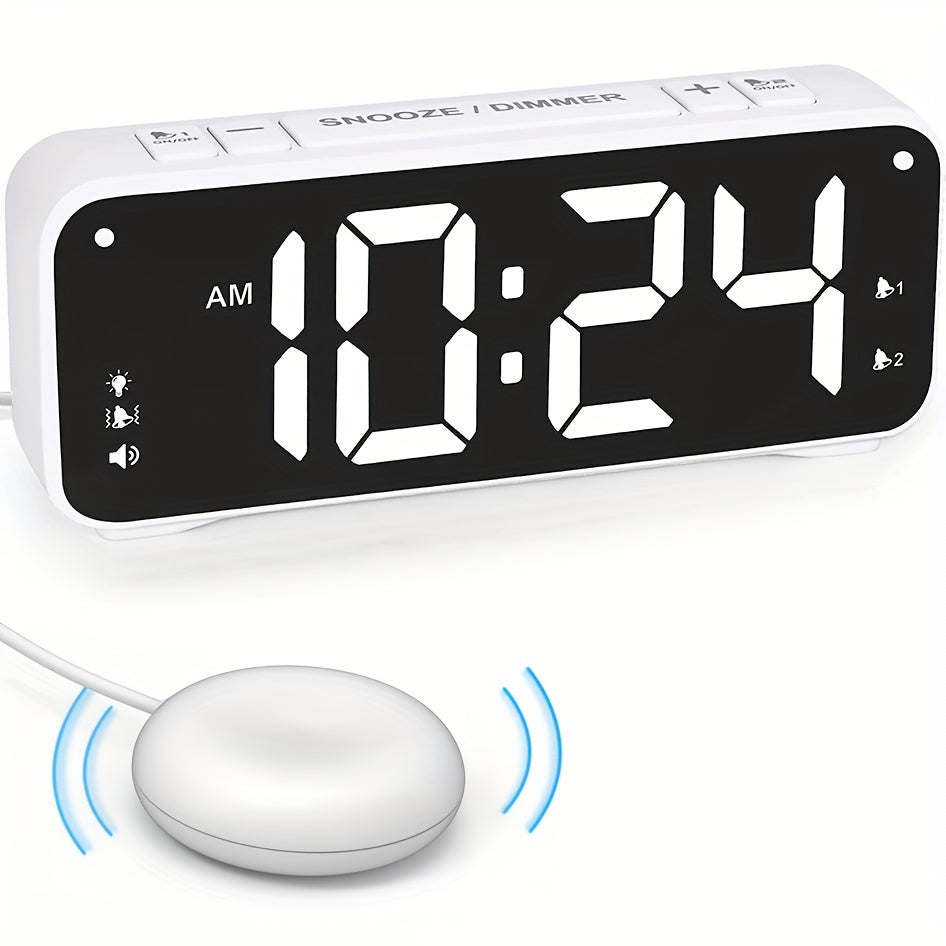 LoudClock - Premium Vibrating Alarm Clock with LED Screen