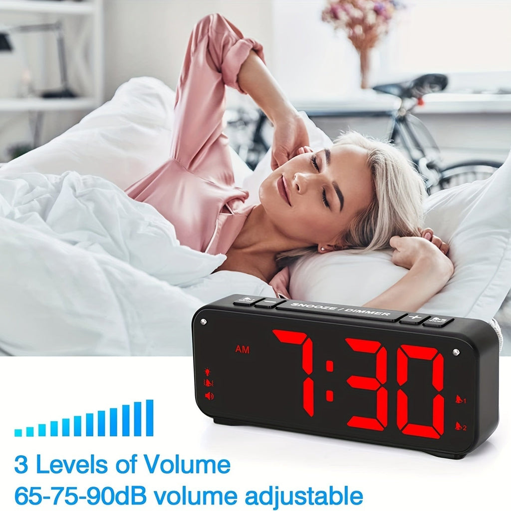 LoudClock - Premium Vibrating Alarm Clock with LED Screen
