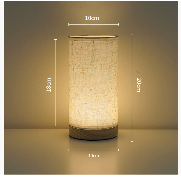 LinoGlow - Atmospheric Linen Night Lamp for Bedroom