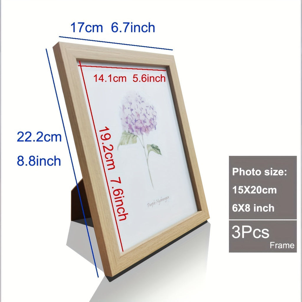 Timeless Memories - Set of 3 Wooden Photo Frames