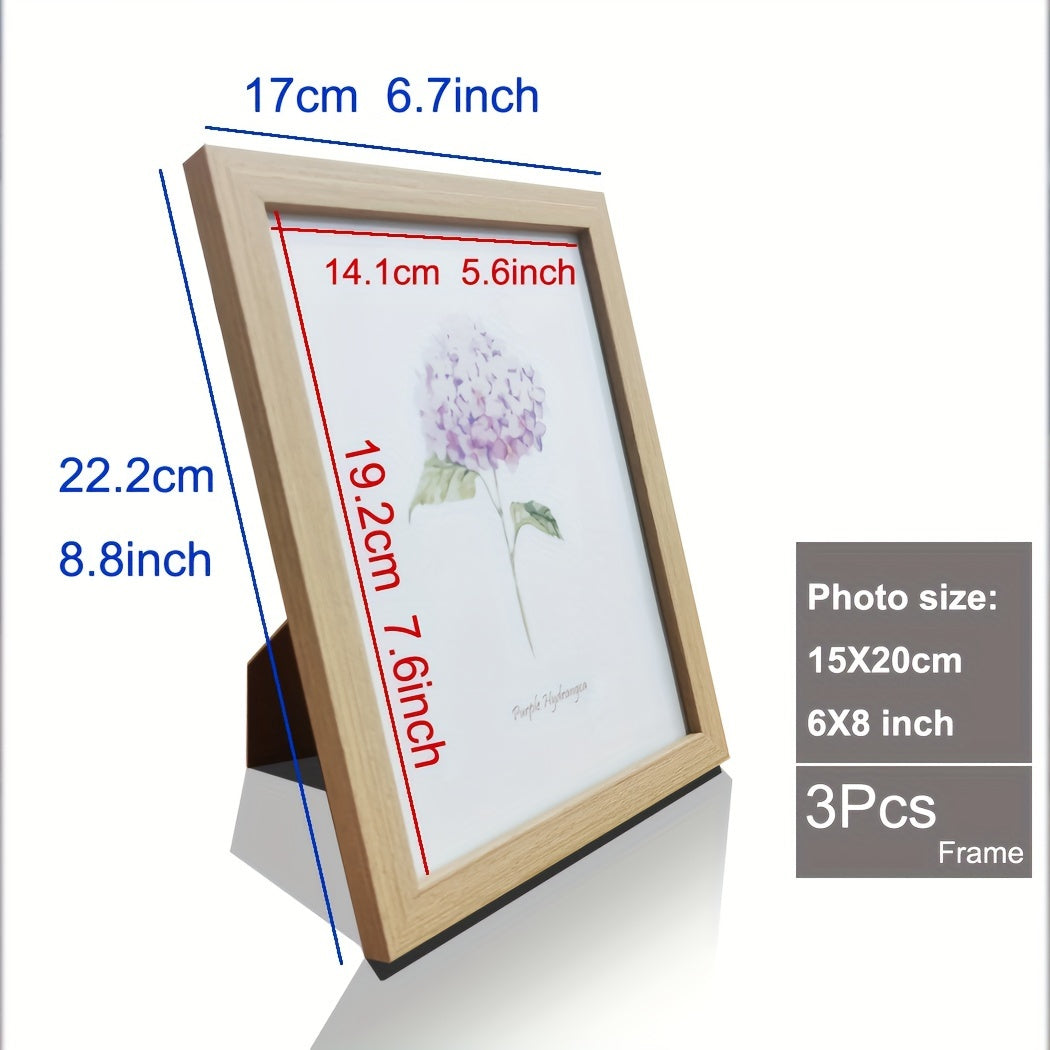 Timeless Memories - Set of 3 Wooden Photo Frames