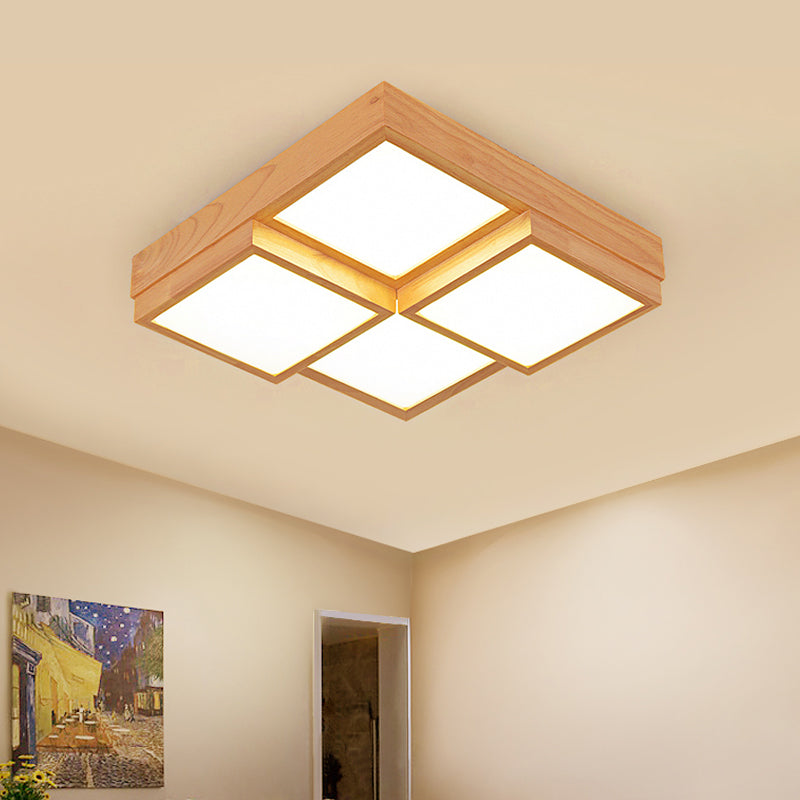 RusticGlow Pendant - Multiple Lights in Natural Wood