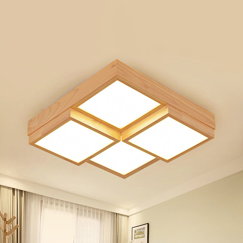 RusticGlow Pendant - Multiple Lights in Natural Wood